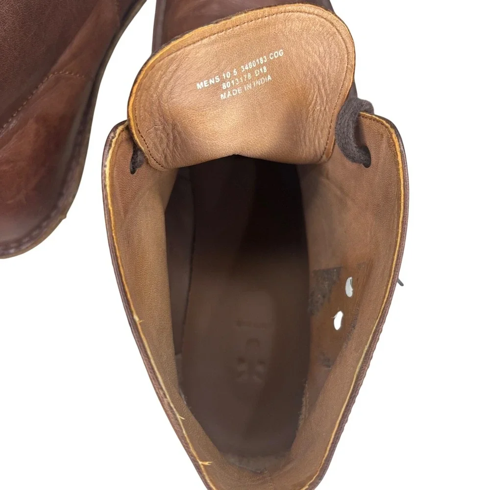Frye Mens Cognac Leather Chukka Boots Lace Up Ankle‎ 10.5 3480183-COG